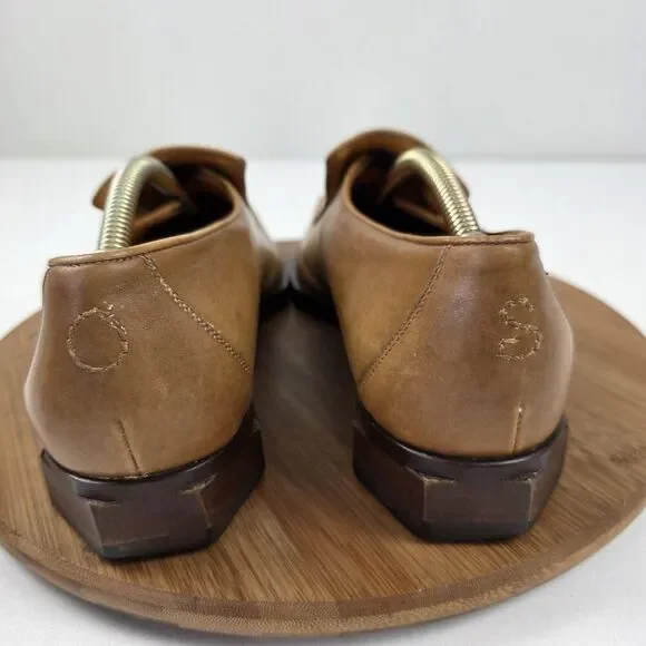 Oliver Sweeney Dagher Shoes‎ Mens 10 Slip On Square Toe Leather Loafers Italy
